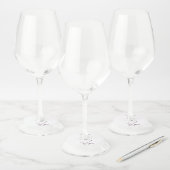 Trouwdag Elegant script dat ik doe Wijnglaslabel (Set)