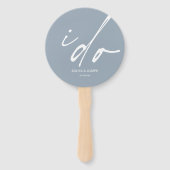 Trouwdag Elegant Script "Ik doe" Hand Fan Handwaaier (Achterkant)