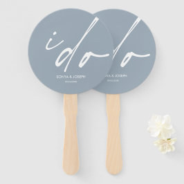 Trouwdag Elegant Script "Ik doe" Hand Fan Handwaaier