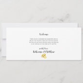 Trouwdag Evenementen Tijdschema Programma (Achterkant)