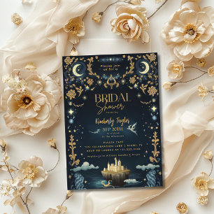 Trouwdag Fantasie Boek Verjaardagsfeest Uitnodigin Kaart