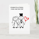 Trouwdag Felicitaties Aangepaste Kaart (Voorkant)