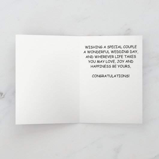 Trouwdag Felicitaties Anime Koppel Kaart (Binnen)