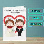 Trouwdag Felicitaties Anime Koppel Kaart