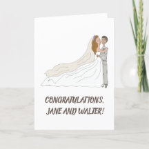 Trouwdag Felicitaties Custom Kaart
