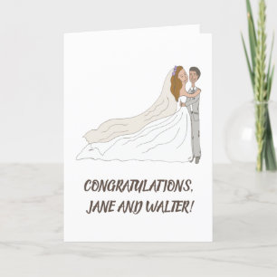 Trouwdag Felicitaties Custom Kaart