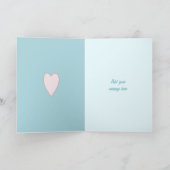 Trouwdag felicitaties turquoise kaart (Binnen)