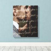 Trouwdag foto Love You Art Canvas (Insitu (Houten vloer))