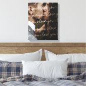 Trouwdag foto Love You Art Canvas Afdruk (Insitu (Slaapkamer))