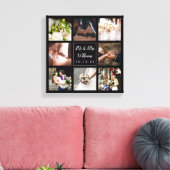 Trouwdag Fotocollage Persoonlijk Canvas Afdruk (Insitu (Woonkamer))