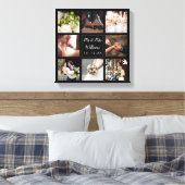 Trouwdag Fotocollage Persoonlijk Canvas Afdruk (Insitu (Slaapkamer))