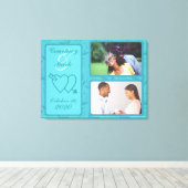 trouwdag fotodatum canvas (Insitu (Houten vloer))