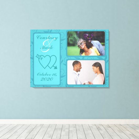  trouwdag fotodatum canvas (Insitu (Houten vloer))