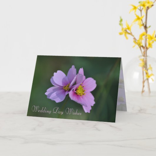 Trouwdag fotokaart kaart (Gele Bloem)