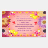 Trouwdag gebed rechthoekige sticker (Voorkant)