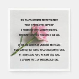 Trouwdag gedicht servet