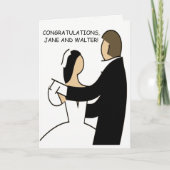 Trouwdag Gefeliciteerd Dancing Kaart (Voorkant)