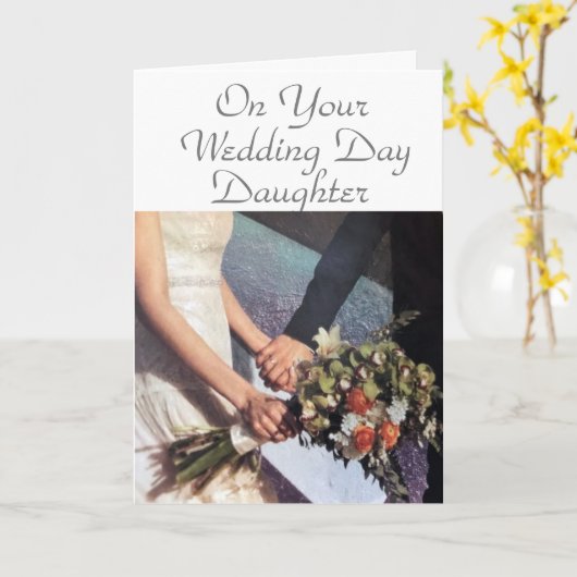 TROUWDAG GEFELICITEERD **DOCHTER** KAART (Gele Bloem)