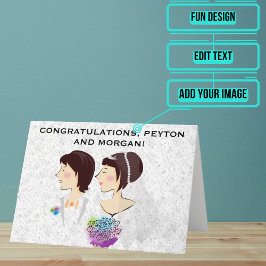 Trouwdag Gefeliciteerd Gender Neutral Kaart