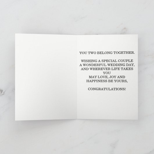 Trouwdag Gefeliciteerd Happy Thumbs Kaart (Binnen)