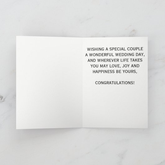 Trouwdag Gefeliciteerd Modern Abstract Kaart (Binnen)