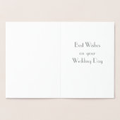 Trouwdag Gefeliciteerd Wenskaart Folie Kaarten (Binnen)