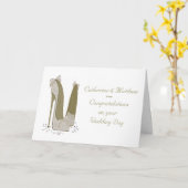 Trouwdag gepersonaliseerd Wenskaart Kaart (Gele Bloem)