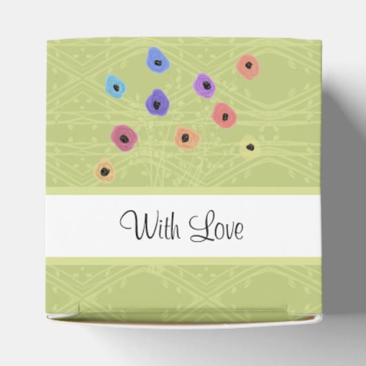 Trouwdag Gepersonaliseerde Bloemrijke Gast Bedankdoosjes (Bovenkant)