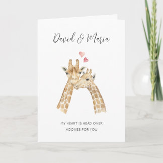 Trouwdag Giraffe Koppel Kaart