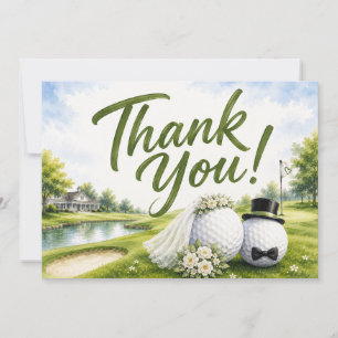 Trouwdag Golf Bruid & Bruidegom Bedankt