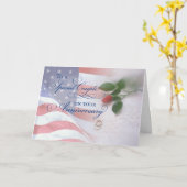 Trouwdag-herdenking militair kaart (Gele Bloem)