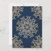 Trouwdag in Navy en Goud met Indiase inspiratie Kaart (Achterkant)