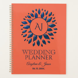 Trouwdag in Navy en Koraal Planner
