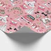 Trouwdag in roze cadeaupapier (Hoek)