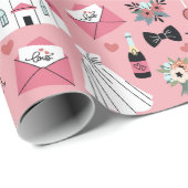 Trouwdag in roze cadeaupapier (Rol Hoek)