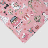 Trouwdag in roze tissuepapier (Detail)