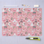 Trouwdag in roze tissuepapier (Craft)