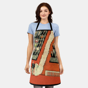 Trouwdag in vintage stijl, Art Deco bruid en bruid Schort