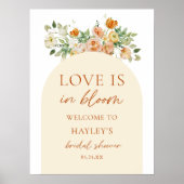 Trouwdag is in bloei Bloem Bruids Bruiloft Welkom Poster (Voorkant)