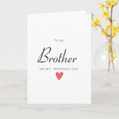Trouwdag Kaart aan broeder, bruiloft Kaart (Gele Bloem)