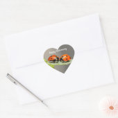 Trouwdag Lieveheersbeestjes Hart Stickers (Envelop)