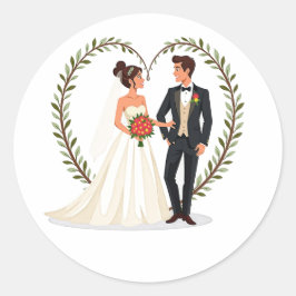 Trouwdag Love Hearts Stickers