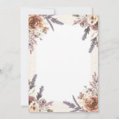 Trouwdag met antieke kant en geperste bloemen kaart (Achterkant)