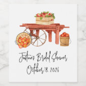 Trouwdag met een Appel Personalized Bruids-Shower Wijn Etiket (Enkel label)