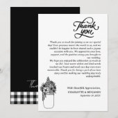 Trouwdag met een landelijke uitstraling bedankkaart (Voorkant / Achterkant)