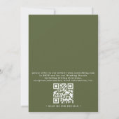 Trouwdag met elegante moderne chic QR-code en wild Kaart (Achterkant)