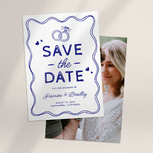 Trouwdag met Fantasievolle Doodle Save The Date
