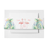 Trouwdag Monogram Sprookje Tropische Flamingo Uitnodigingen Wikkel (Voorkant Voorbeeld)