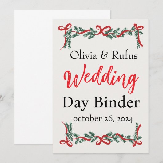 Trouwdag Multomap Sjabloon kerst uitnodiging (Voorkant / Achterkant)