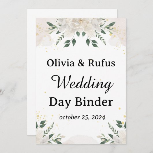 Trouwdag Multomap Sjabloon Printable Wedding Kaart (Voorkant / Achterkant)